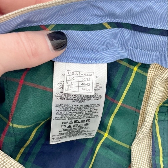 Brooks Brothers St Andrew Links Pants Beige Tan Houndstooth Plaid Golf Slacks - Picture 8 of 13